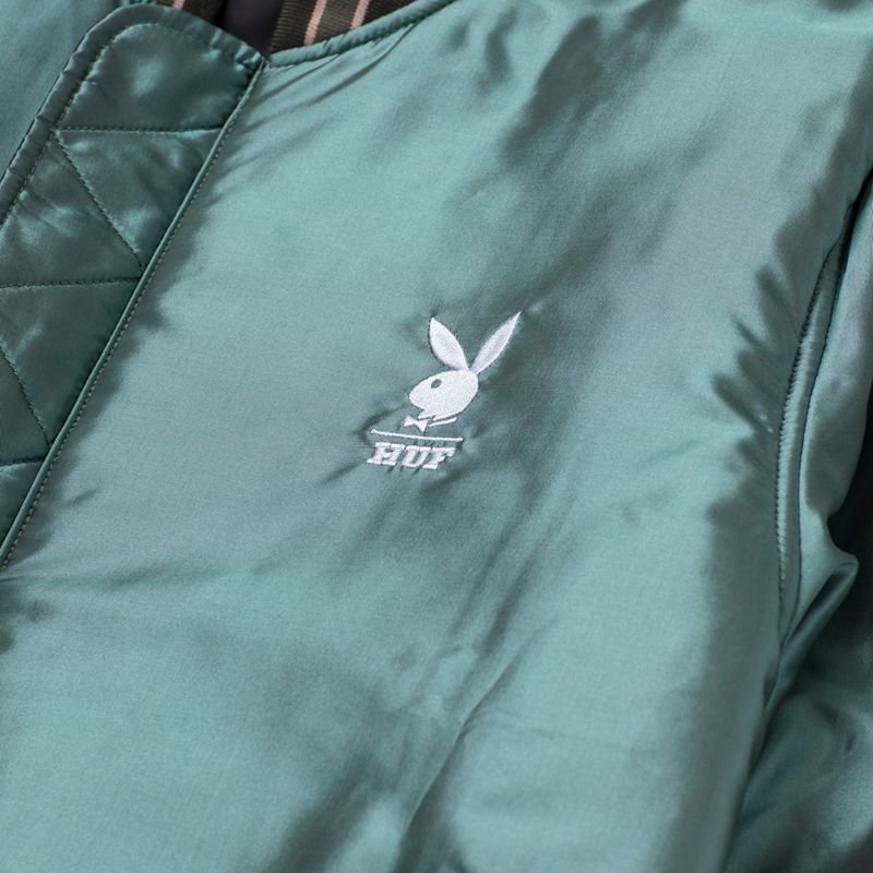 Casaco Playboy X Huf Reversible Bomber Jacket Masculino Pretas Verdes | WNFCP8935