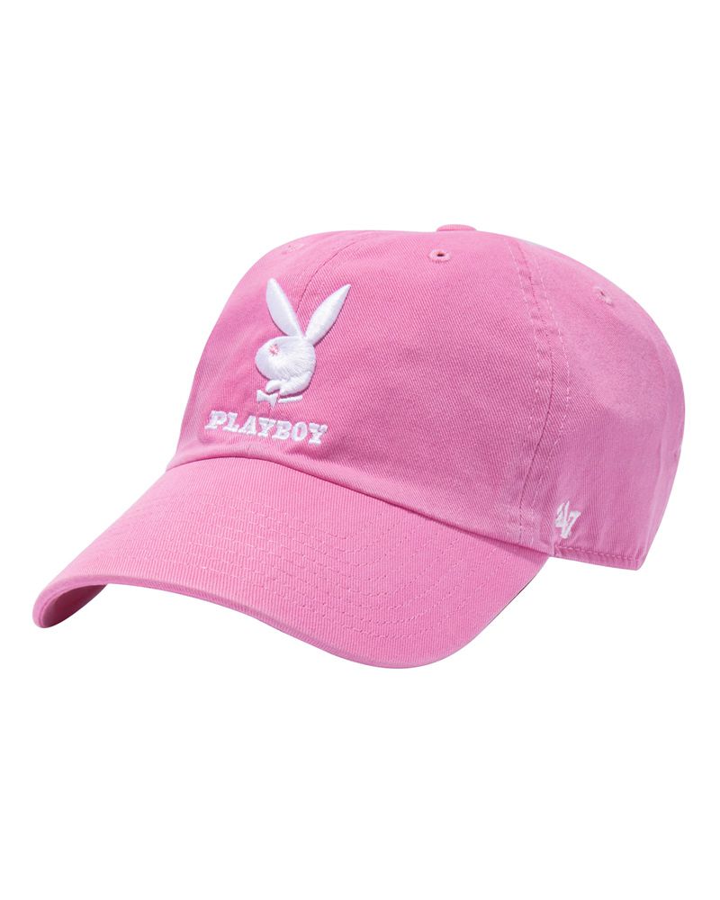 Chapeus Playboy 47 Brand Adjustable Dad Feminino Rosa Branco | HUPMA2068