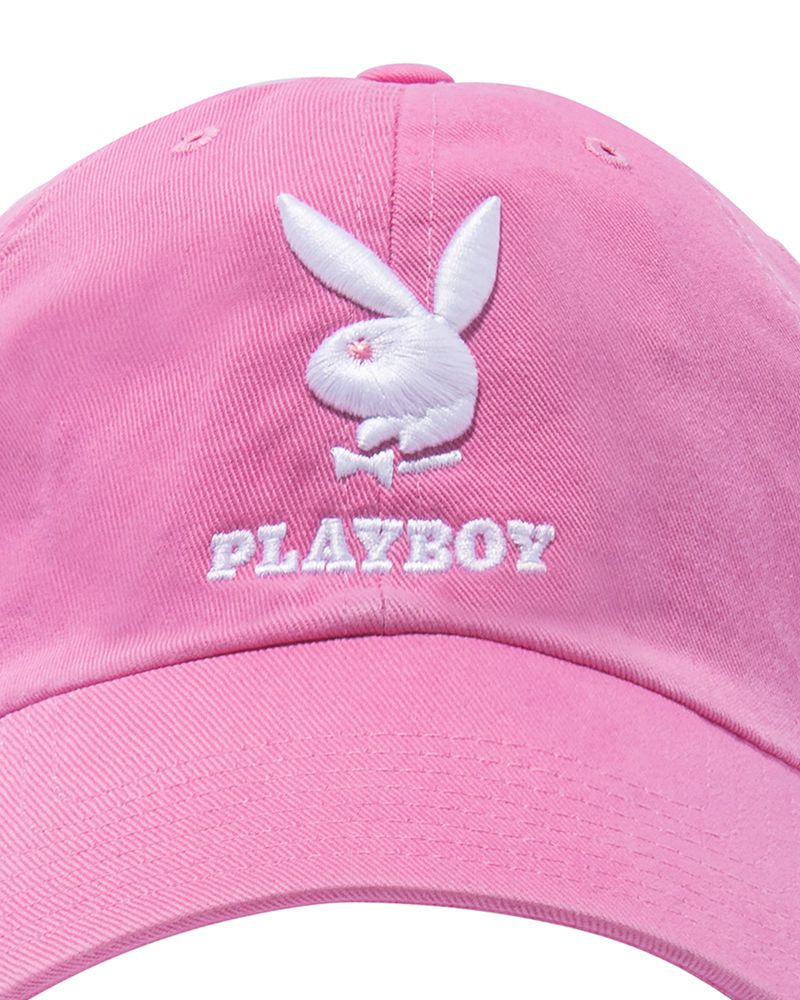 Chapeus Playboy 47 Brand Adjustable Dad Feminino Rosa Branco | HUPMA2068