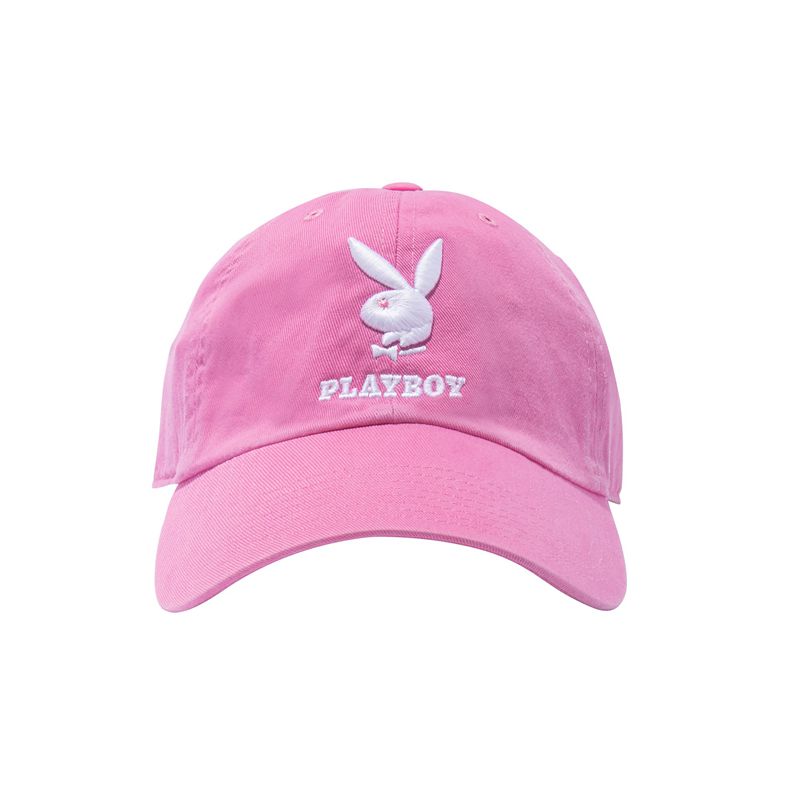 Chapeus Playboy 47 Brand Adjustable Dad Feminino Rosa Branco | HUPMA2068