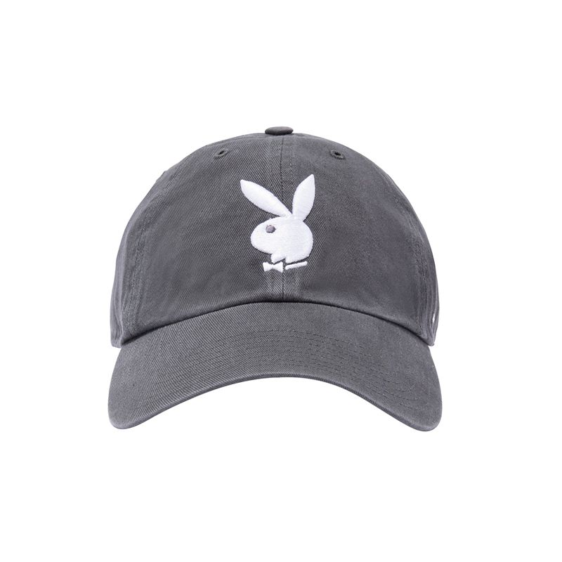 Chapeus Playboy 47 Brand Adjustable Dad Feminino Pretas Branco | WAJXT9312