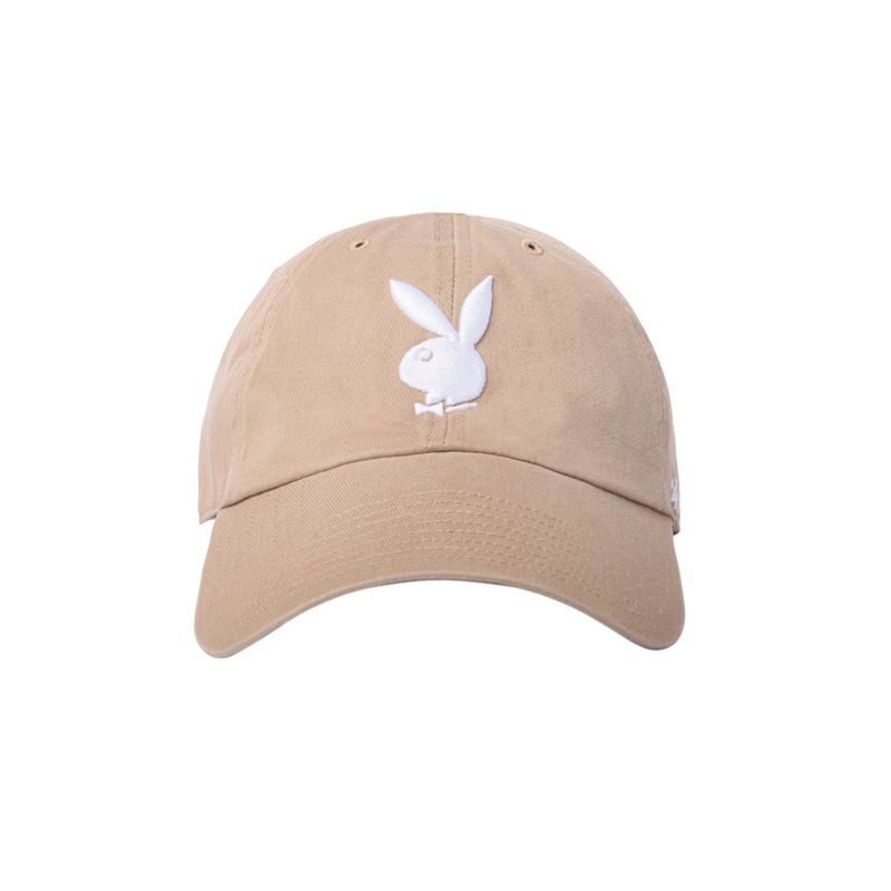 Chapeus Playboy 47 Brand Adjustable Dad Feminino Pretas Branco | WAJXT9312