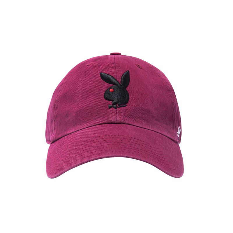 Chapeus Playboy 47 Brand Adjustable Dad Feminino Pretas Branco | WAJXT9312