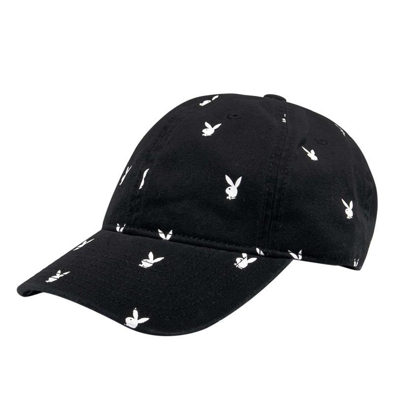 Chapeus Playboy All-Over Rabbit Head Masculino Pretas Branco | MJZST9256