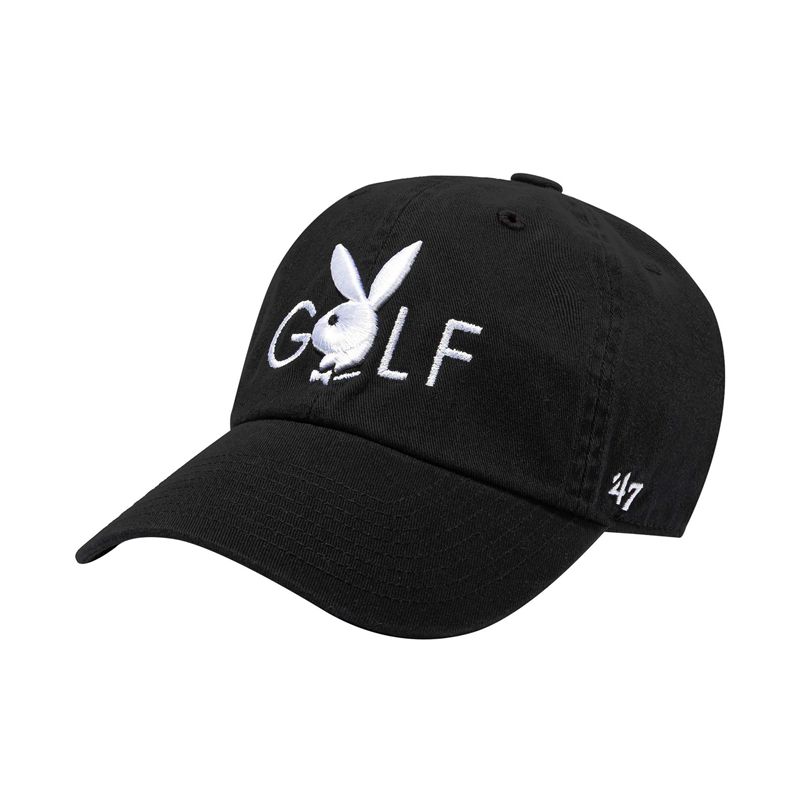 Chapeus Playboy Golfe Dad Masculino Pretas | TNPWC3246