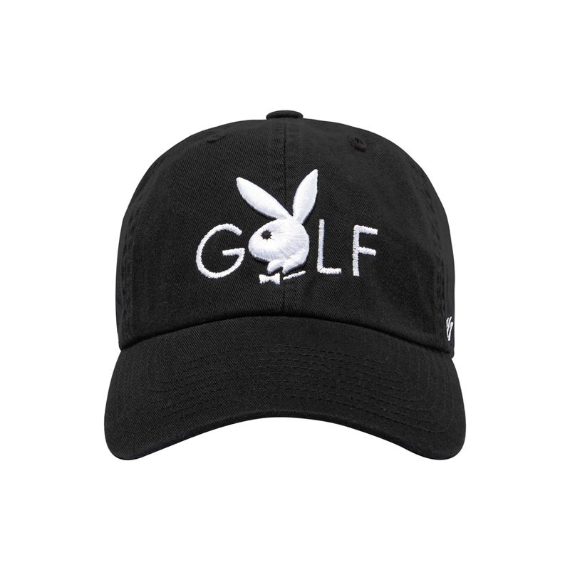 Chapeus Playboy Golfe Dad Masculino Pretas | TNPWC3246