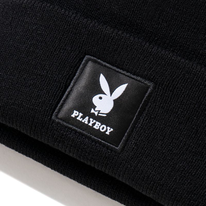 Chapeus Playboy Knit Beanie With Logo Patch Masculino Verdes | DVRCL3704