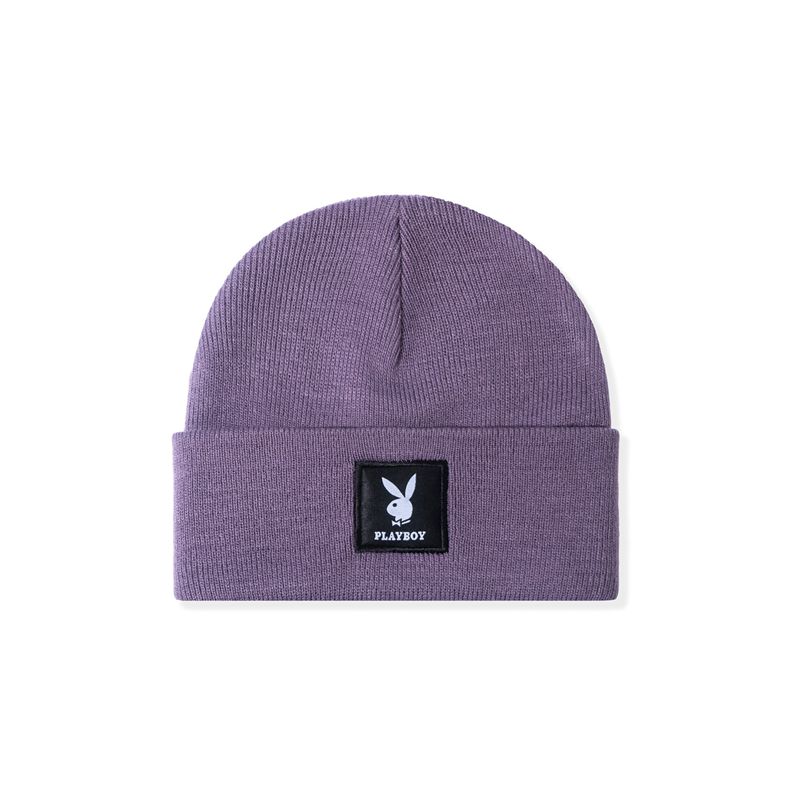 Chapeus Playboy Knit Beanie With Logo Patch Masculino Verdes | DVRCL3704