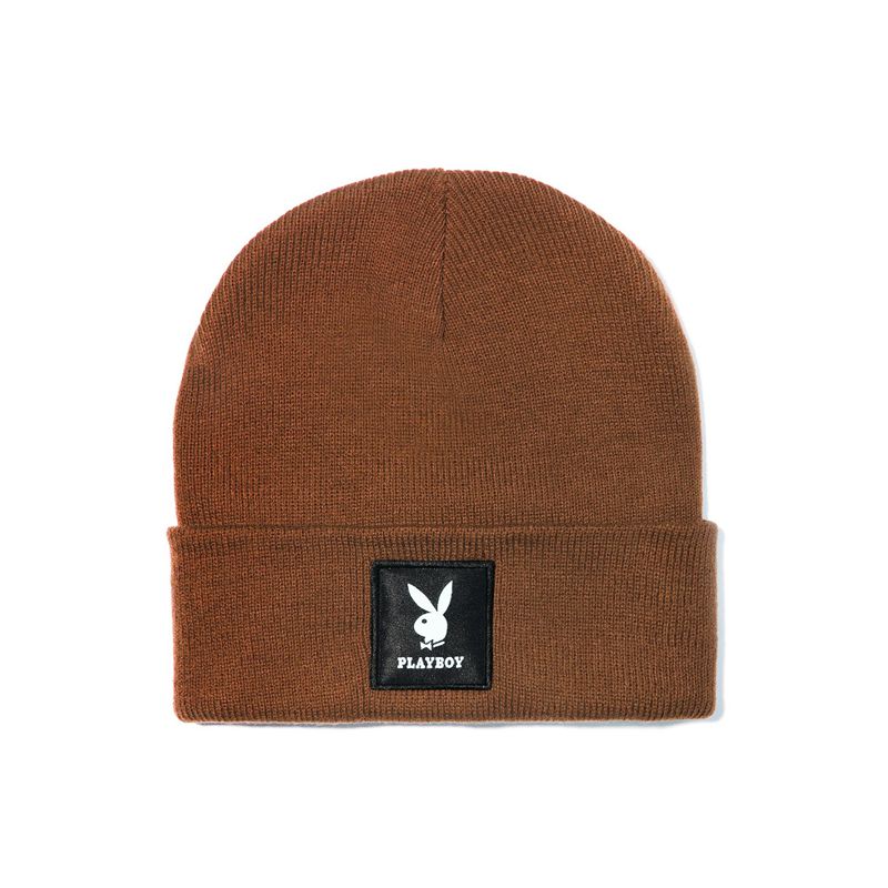 Chapeus Playboy Knit Beanie With Logo Patch Masculino Verdes | DVRCL3704