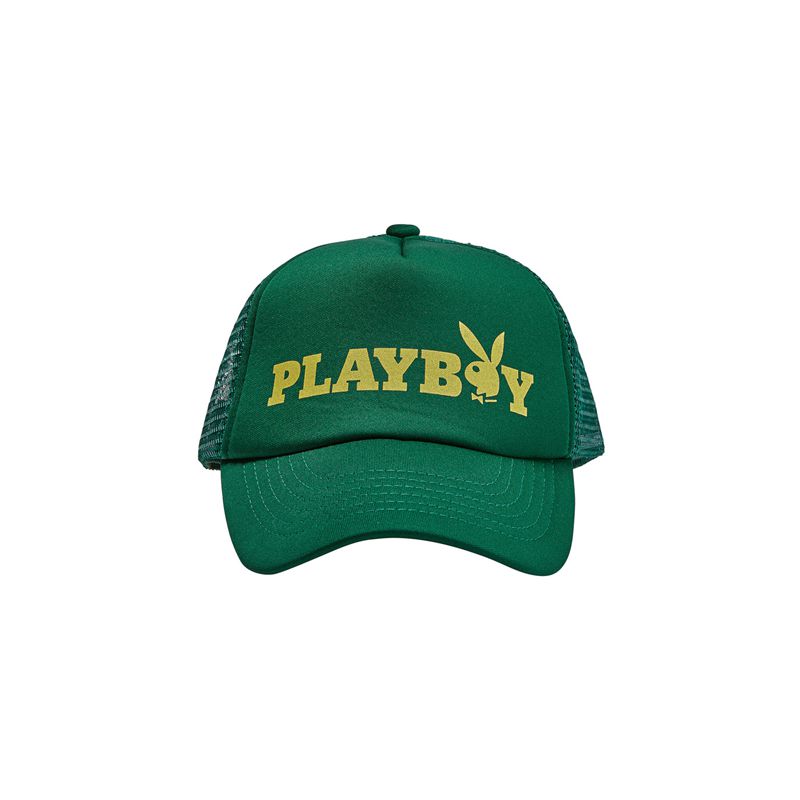 Chapeus Playboy Masthead Trucker Masculino Verdes | FZBVA2195