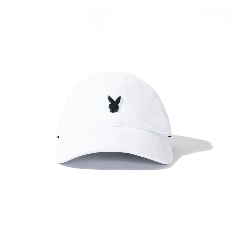 Chapeus Playboy Metal Rabbit Head Pin Dad Feminino Branco | YKUJM2318