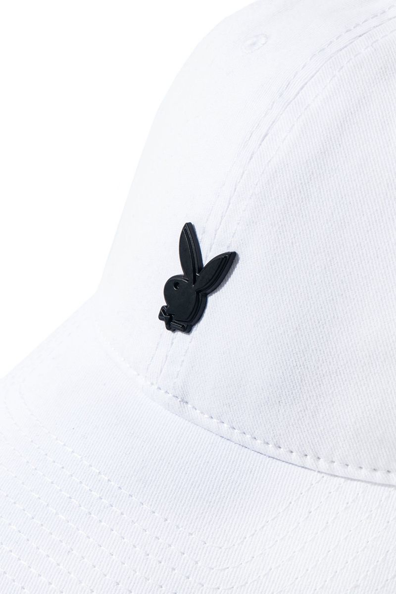 Chapeus Playboy Metal Rabbit Head Pin Dad Feminino Branco | YKUJM2318