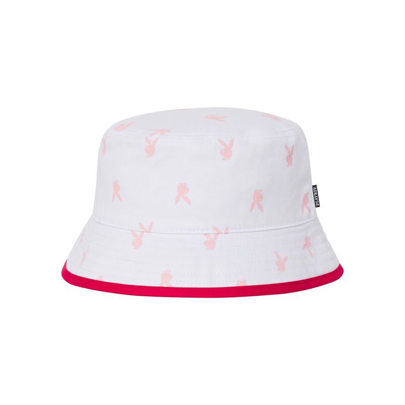 Chapeus Playboy Rainbow Lining Rabbit Head Bucket Feminino Multicoloridas | FBJEK8605