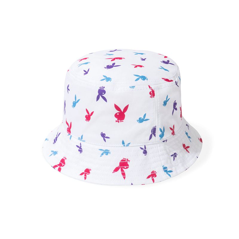 Chapeus Playboy Repeating Rabbit Head Colorful Bucket Feminino Multicoloridas | JVZYP0835