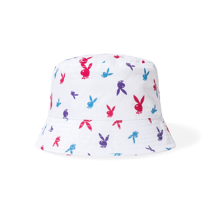 Chapeus Playboy Repeating Rabbit Head Colorful Bucket Feminino Multicoloridas | JVZYP0835