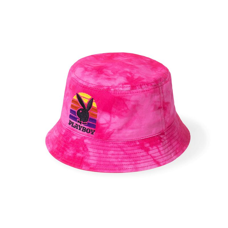 Chapeus Playboy Sunset Tie Dye Bucket Feminino Roxo | DAQZJ1460