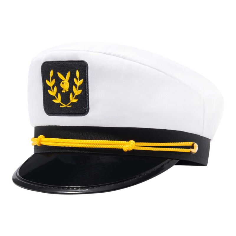 Chapeus Playboy The Official Captain's Masculino Branco Pretas Amarelas | FBSYG3794