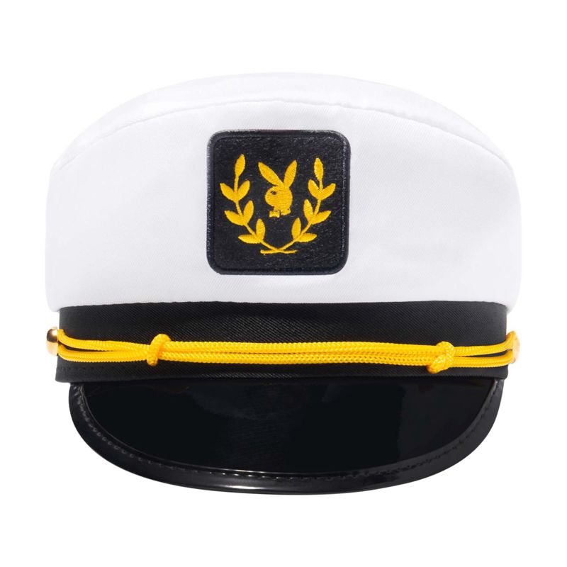 Chapeus Playboy The Official Captain's Masculino Branco Pretas Amarelas | FBSYG3794