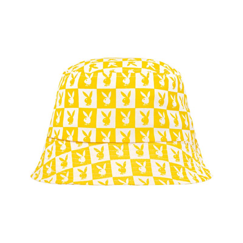 Chapeus Playboy Tile Print Bucket Feminino Pretas | WNJVE1346