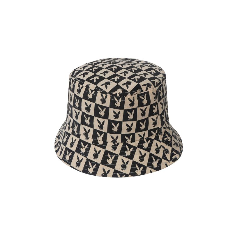 Chapeus Playboy Tile Print Bucket Feminino Pretas | WNJVE1346