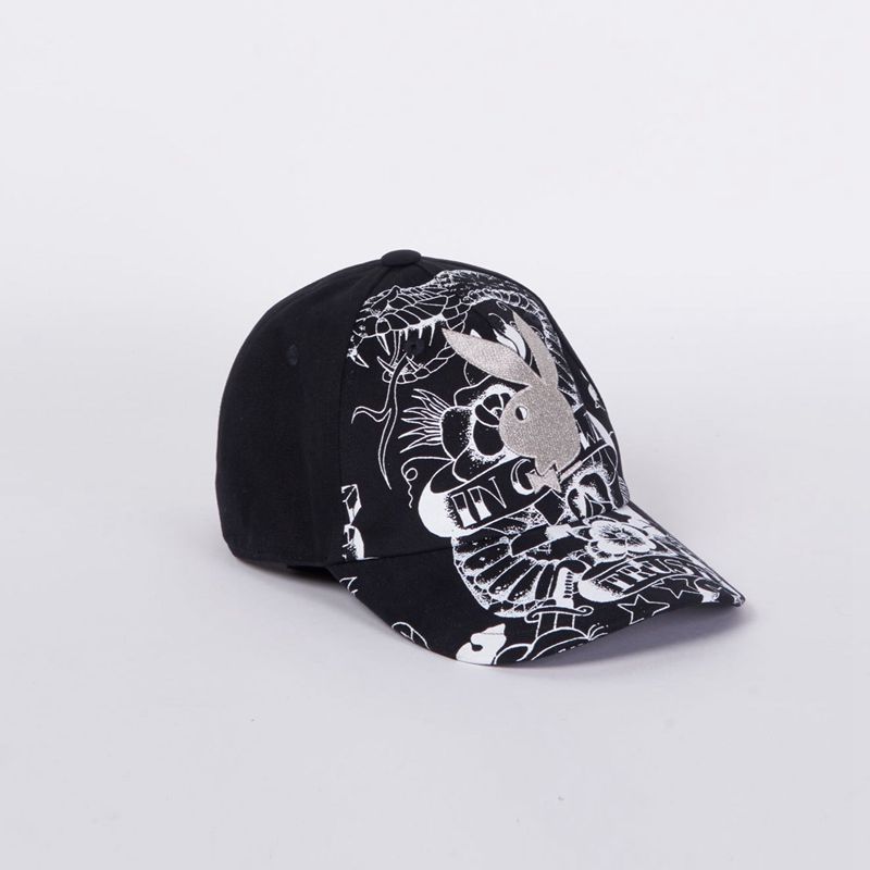 Chapeus Playboy X John Richmond Cap Masculino Pretas | OHNYA5271