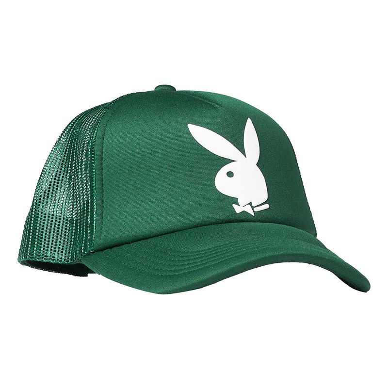 Chapeus Playboy X Pleasures Bunny Trucker Masculino Forest | PIEHG9456