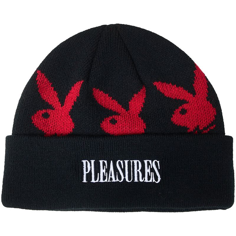 Chapeus Playboy X Pleasures Jacquard Bunny Beanie Masculino Azuis | QYDNW0276