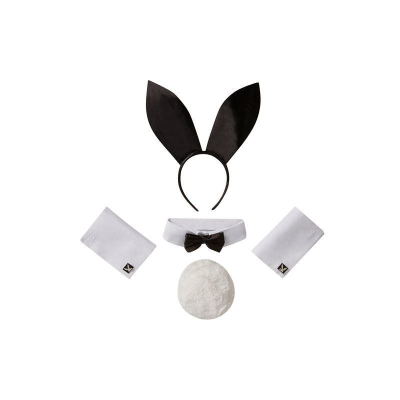 Fato De Coelho Playboy The OfficialAccessory Set Feminino Pretas Branco | TEOFK5972