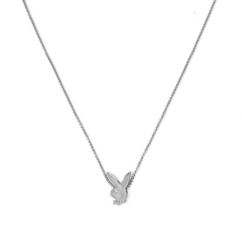 Joalheria Playboy Bunny Bead Necklace Feminino Prateadas | EVFJU9251