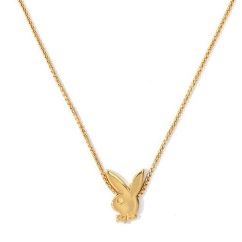 Joalheria Playboy Bunny Bead Necklace Feminino Douradas | OZKPX0819