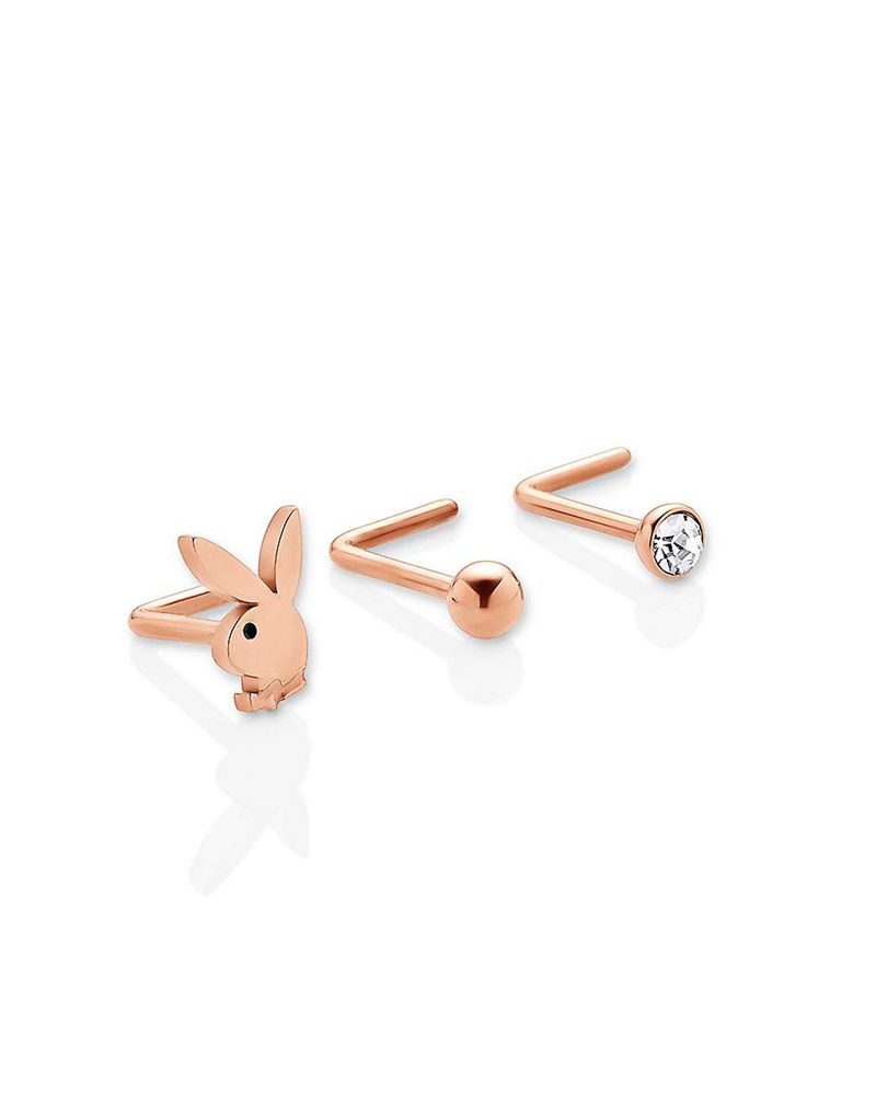 Joalheria Playboy Bunny Nose Studs Feminino Douradas | AVGDQ4189