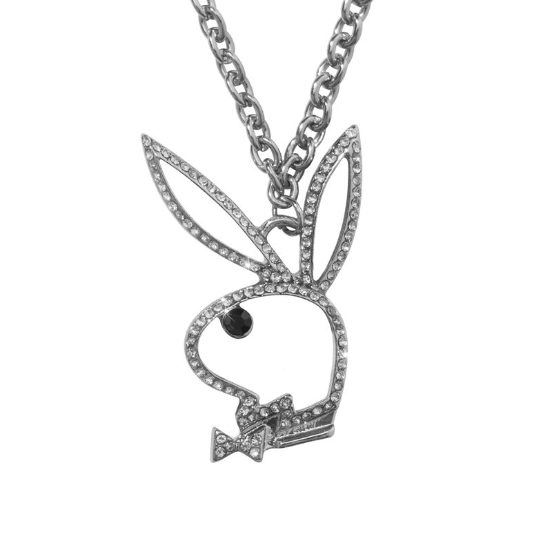 Joalheria Playboy Bunny Outline Necklace Feminino Cinzentas | CLPXF6842