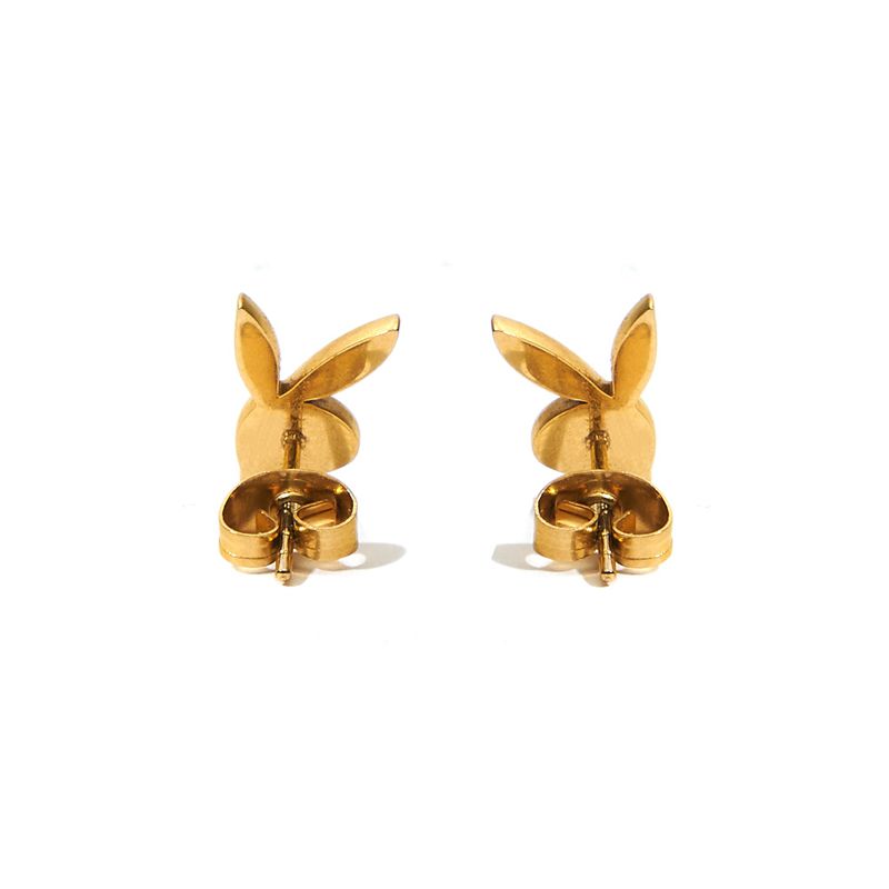 Joalheria Playboy Bunny Stud Earrings Feminino Douradas | SHZAI1653