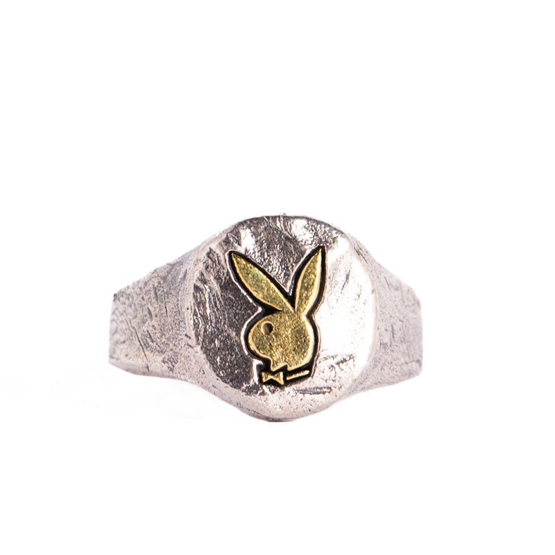 Joalheria Playboy Circular Rabbit Head Ring Masculino Metal | JZNBF3584