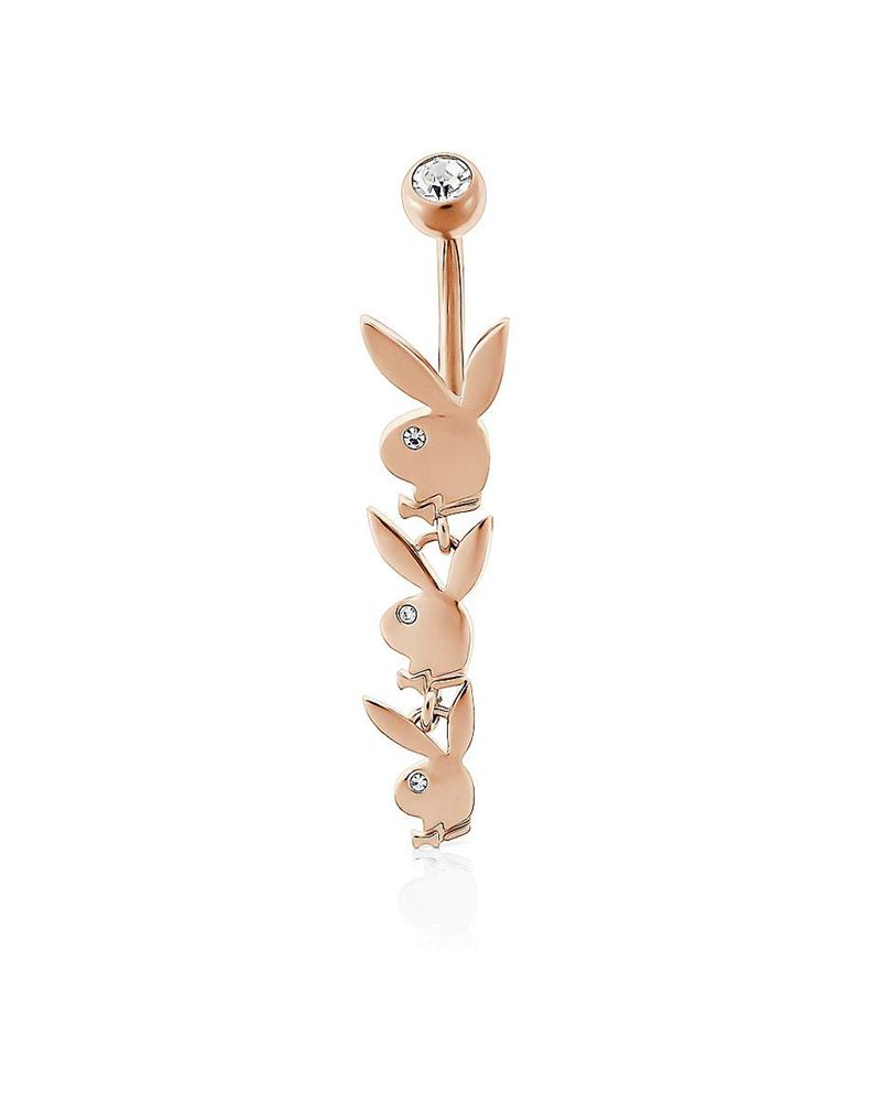 Joalheria Playboy Dangling Bunny Head Belly Ring Feminino Douradas | NPLTA9576