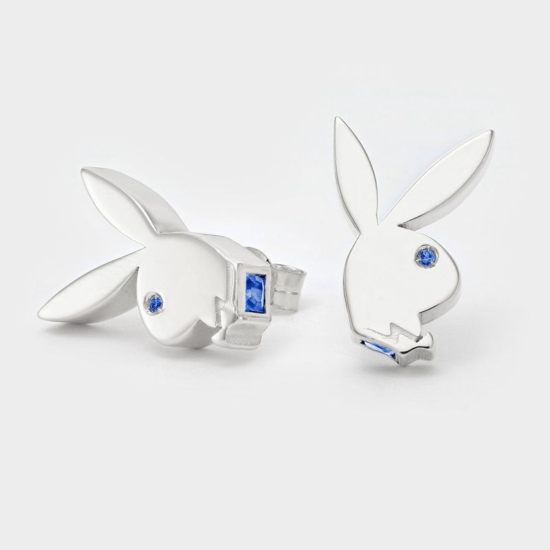 Joalheria Playboy Fancy Bunny Earring Studs Masculino Turquesa | WVCZQ7691