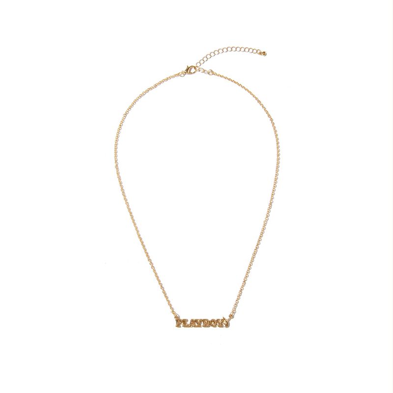 Joalheria Playboy Masthead Nameplate Necklace Feminino Prateadas | VEJIK6385