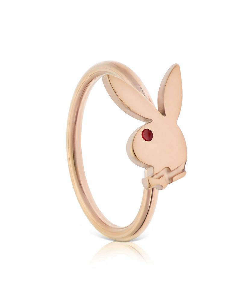 Joalheria Playboy Rabbit Head Nose Ring Feminino Douradas | AZUFJ1508