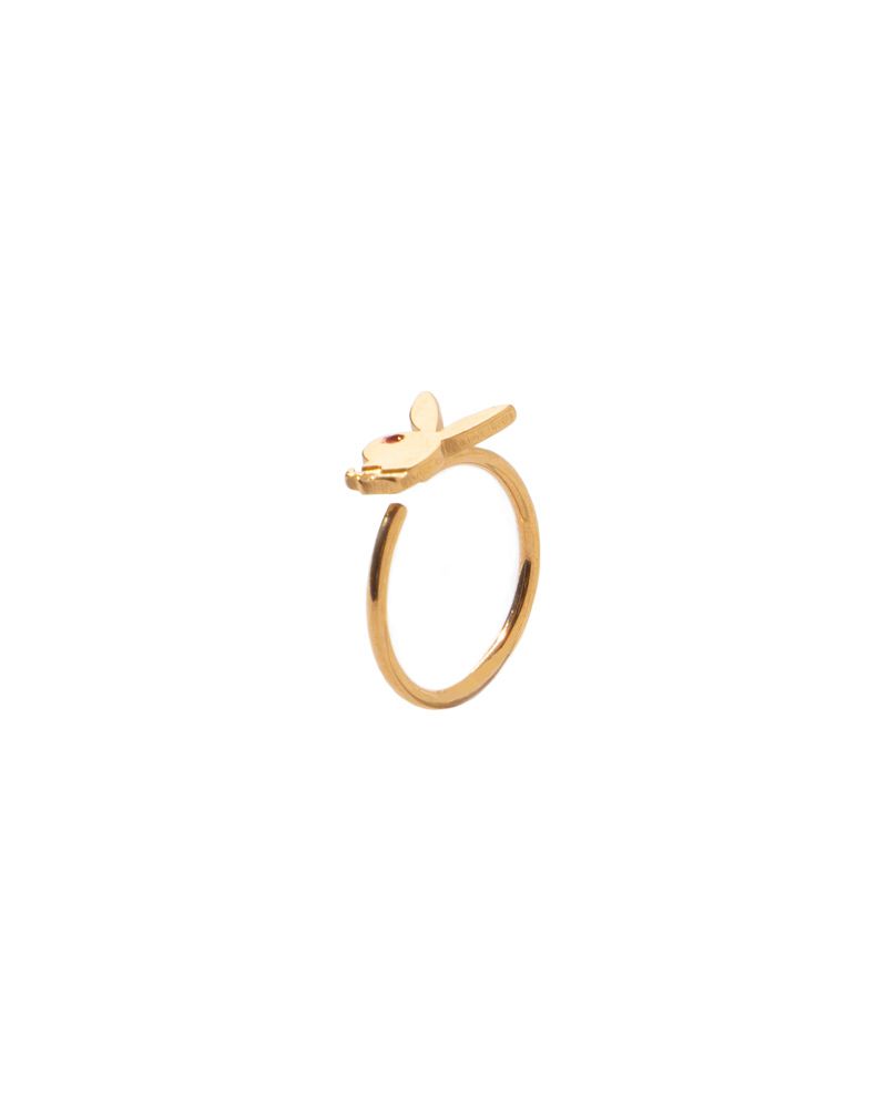 Joalheria Playboy Rabbit Head Nose Ring Feminino Douradas | AZUFJ1508