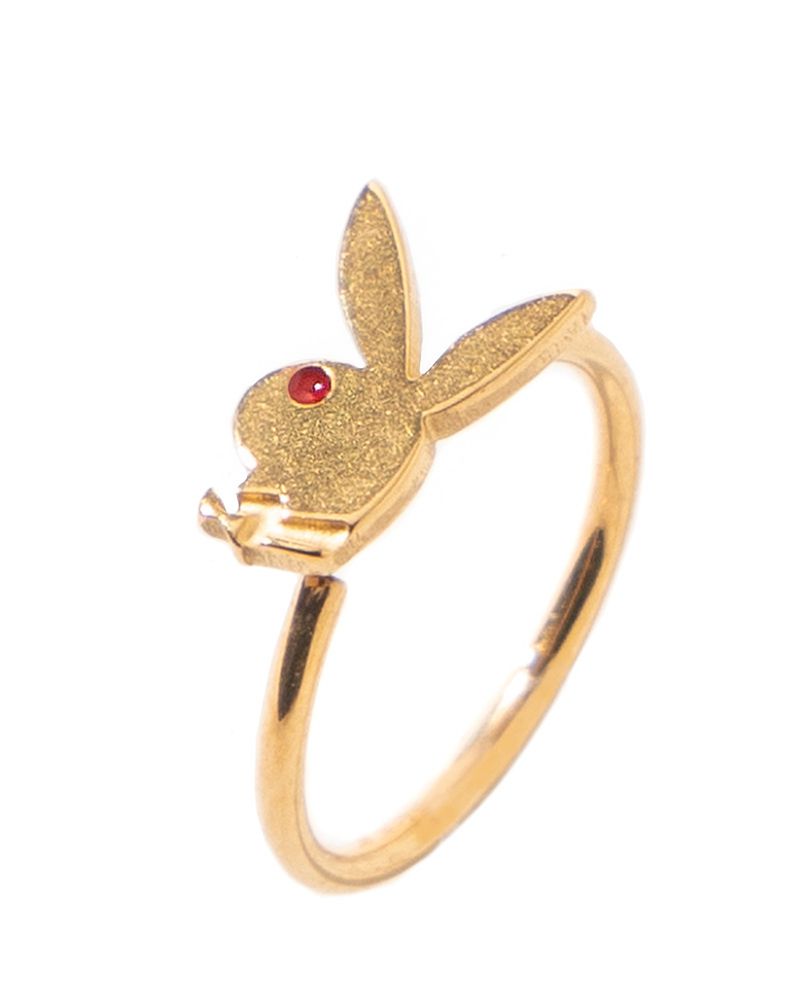 Joalheria Playboy Rabbit Head Nose Ring Feminino Douradas | AZUFJ1508