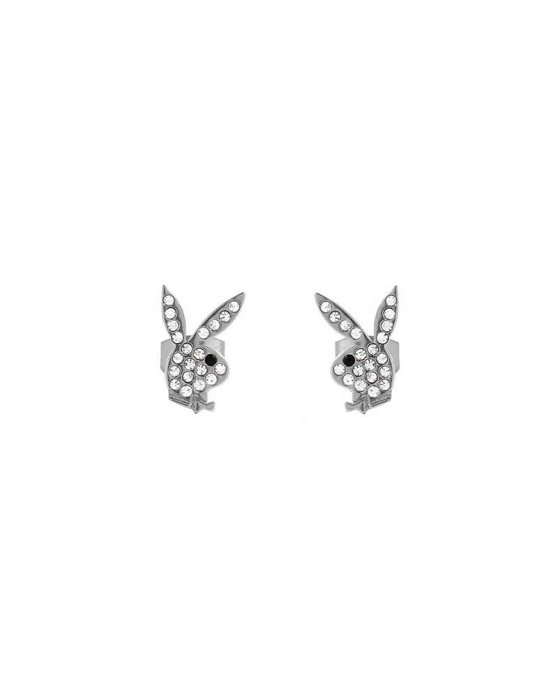 Joalheria Playboy Rabbit Head Pave Stud Earrings Feminino Douradas | IJLQP4150