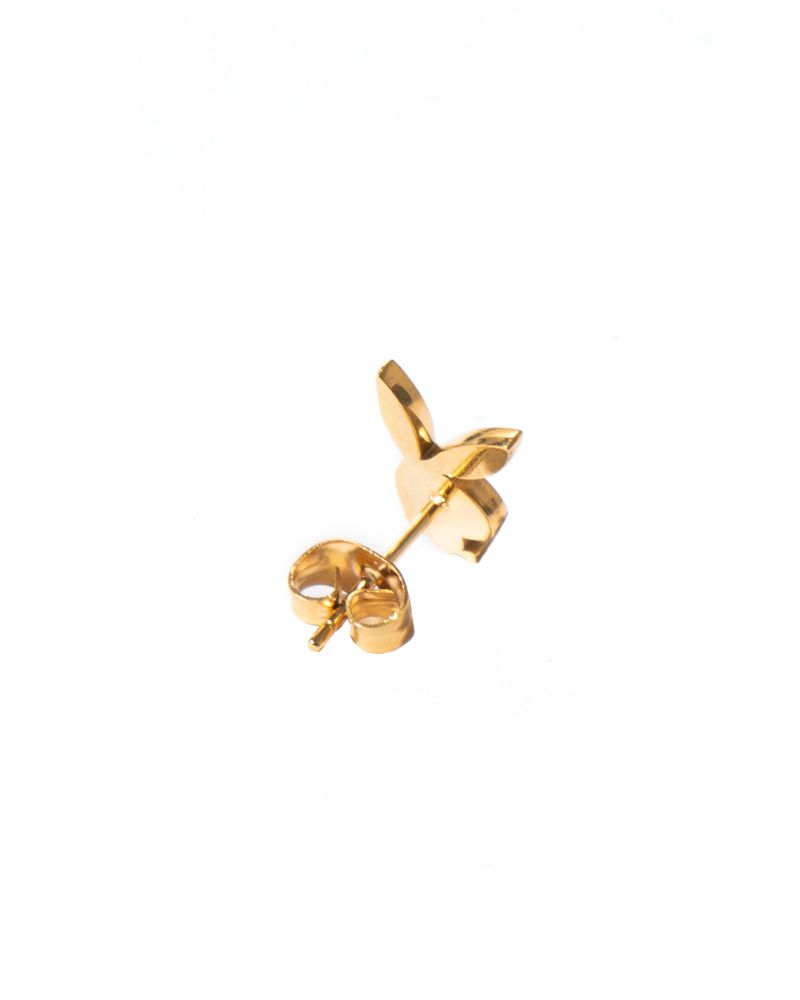 Joalheria Playboy Rabbit Head Pave Stud Earrings Feminino Douradas | IJLQP4150