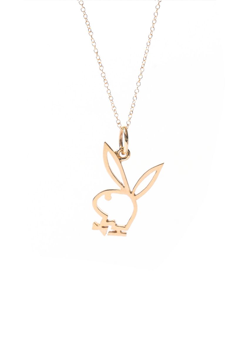 Joalheria Playboy Rabbit Head Playmate Necklace Feminino Prateadas | ZUXAP5981