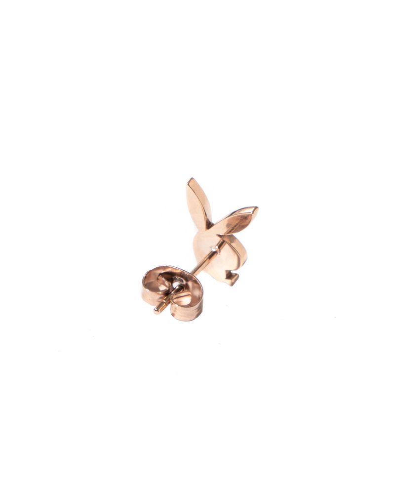 Joalheria Playboy Rabbit Head Stud Earrings Feminino Prateadas | DRMBN9072