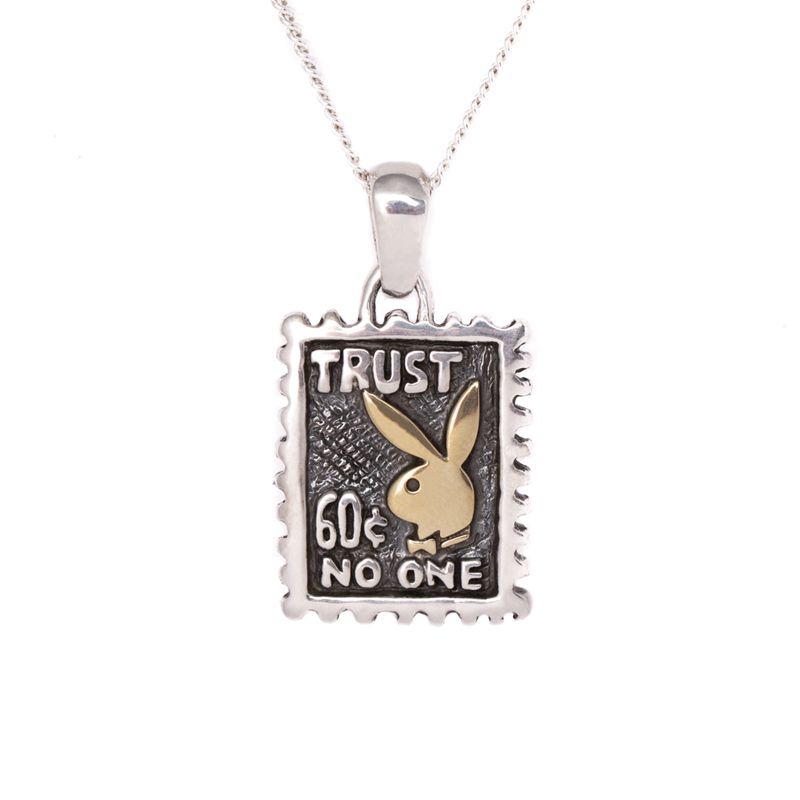 Joalheria Playboy Trust No One Necklace Masculino Douradas | EJHFS3627