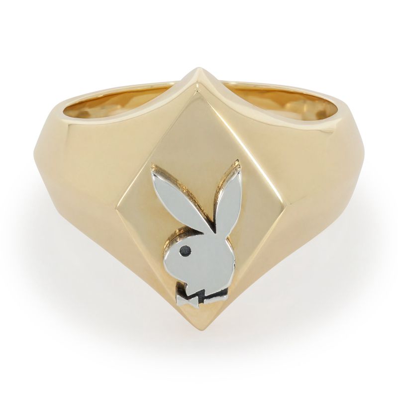 Joalheria Playboy X The Great Frog Ace Of Diamonds Ring Masculino Douradas | ATJZU5723