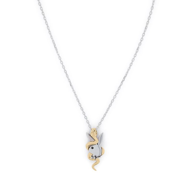 Joalheria Playboy X The Great Frog Entwined Pendant On Chain Masculino Prateadas Douradas | AGFLR3780