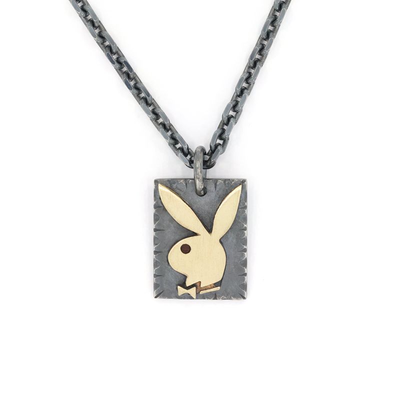 Joalheria Playboy X The Great Frog Souvenir Pendant Masculino Cinzentas | WSUXF4357