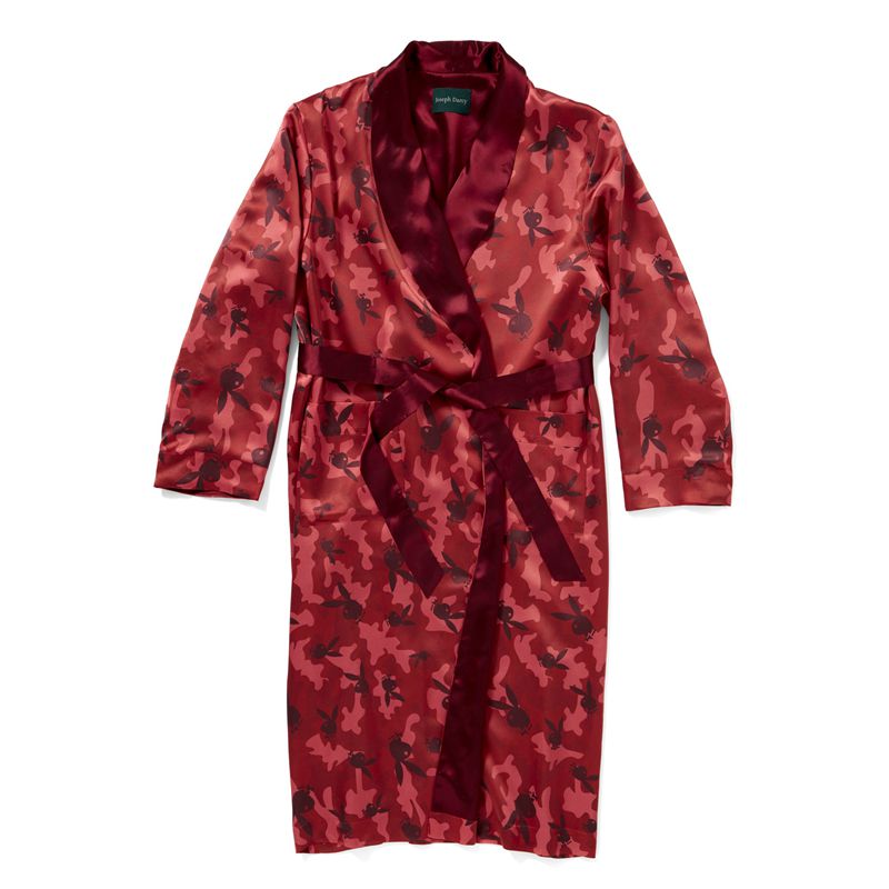 Loungewear Playboy Duke + Dexter Silk Camo Robe Masculino Vermelhas | ILTRV3602