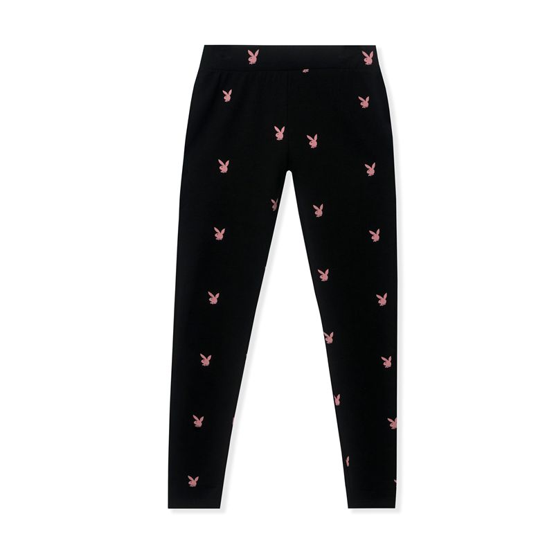 Loungewear Playboy Rabbit Head Sweat Feminino Pretas | WVKJO4912